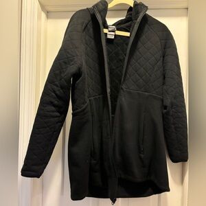 North face quilted fleece coat XL black